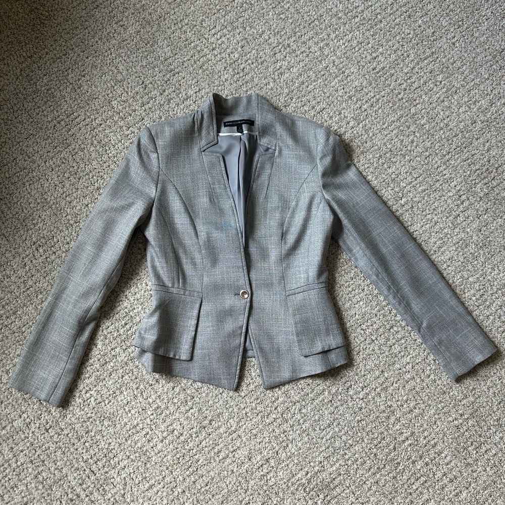 White House Black Market Gray Blazer